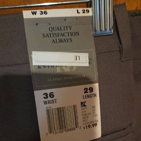 Gray Dress Pants with Straight Leg Design - Picture 2 of 6